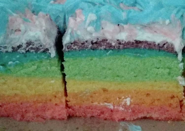 Resep Rainbow cake kukus Oleh anif agustina
