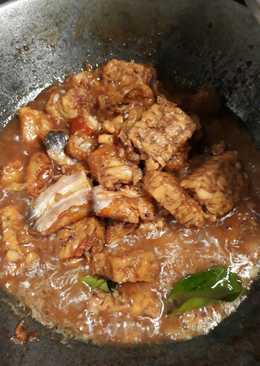 Semur Tempe dan Ikan Asap pedas manis