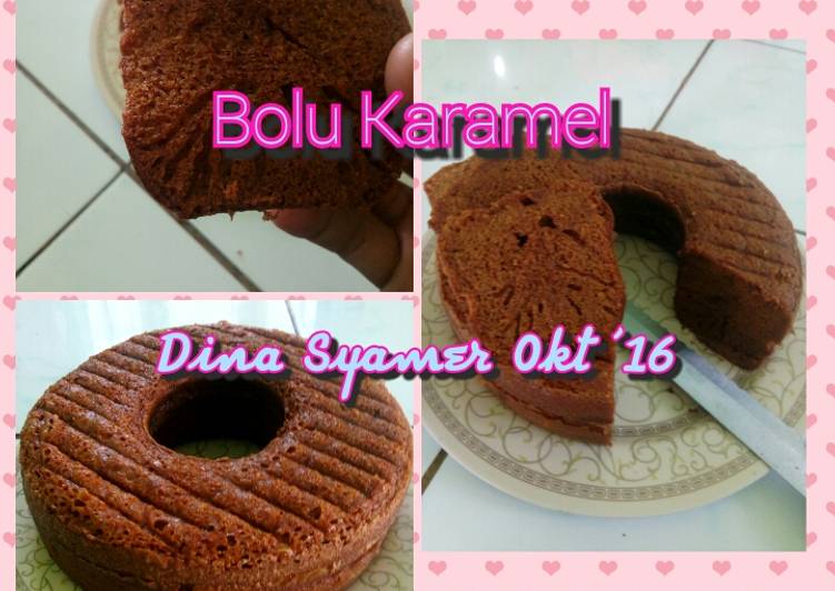 resep makanan Bolu Karamel Lembut 3 telur