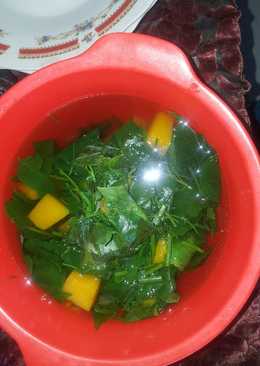 Sayur bening ala kadarnya(apa adanya)