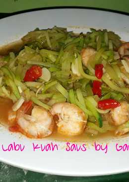 Udang labu kuah saus