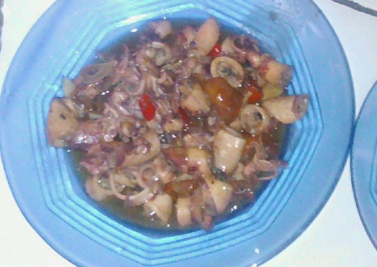 resep makanan Cumi asin sederhana saus teriyaki