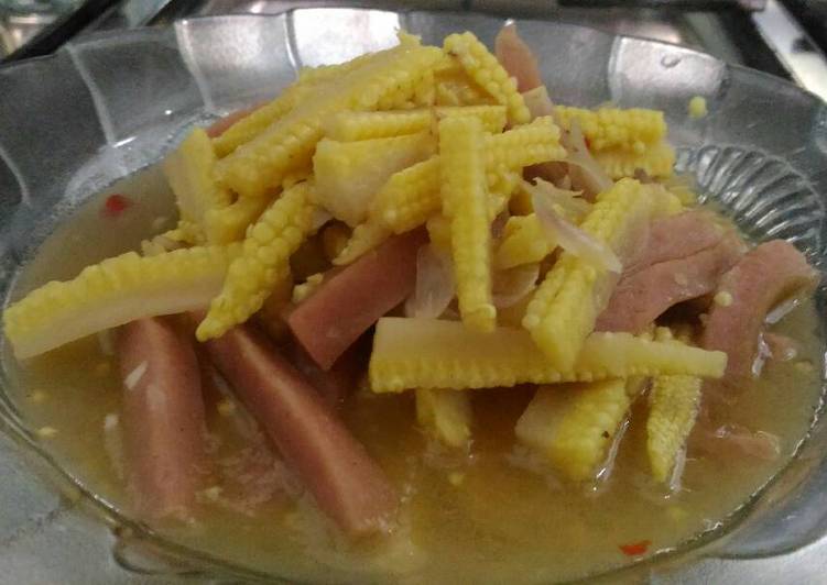 resep makanan [ simply ] Tumis Jagung muda sosis