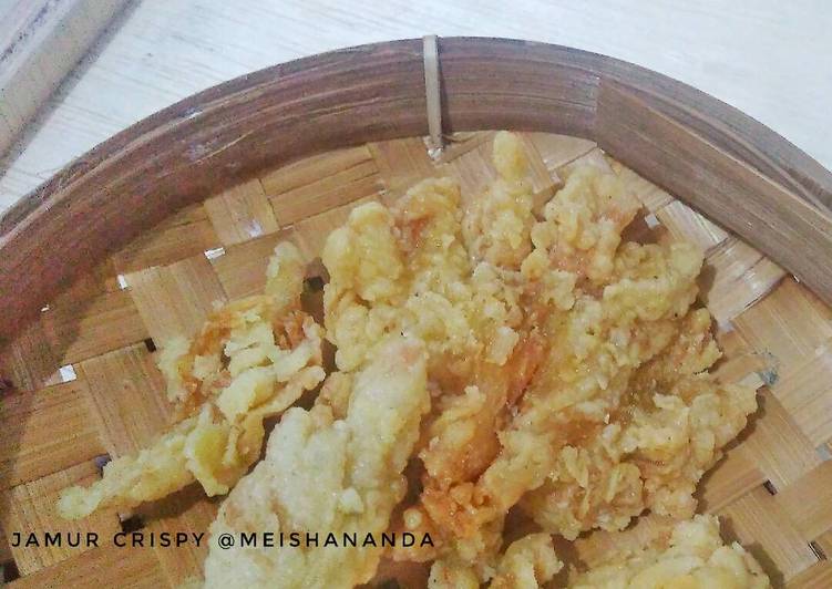 bahan dan cara membuat Jamur crispy a la anak kost ??