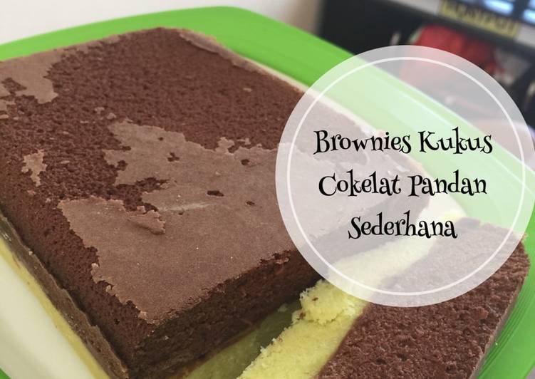 resep makanan Brownies Kukus Cokelat Pandan Sederhana