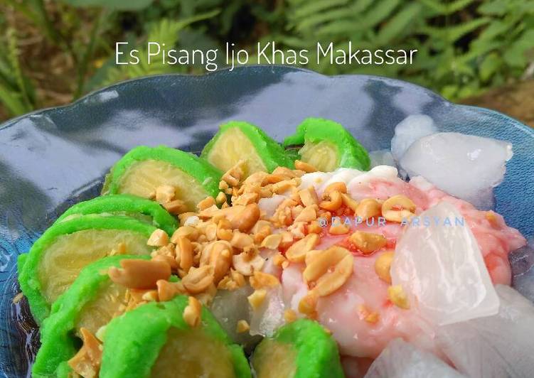 cara membuat Es Pisang Ijo Khas Makassar