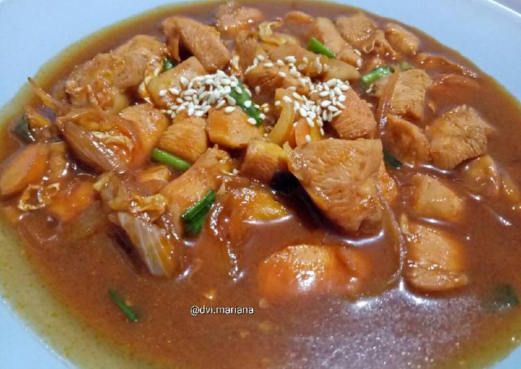  Resep  Dakgalbi ayam  bumbu pedas  ala rumahan   oleh Devi 