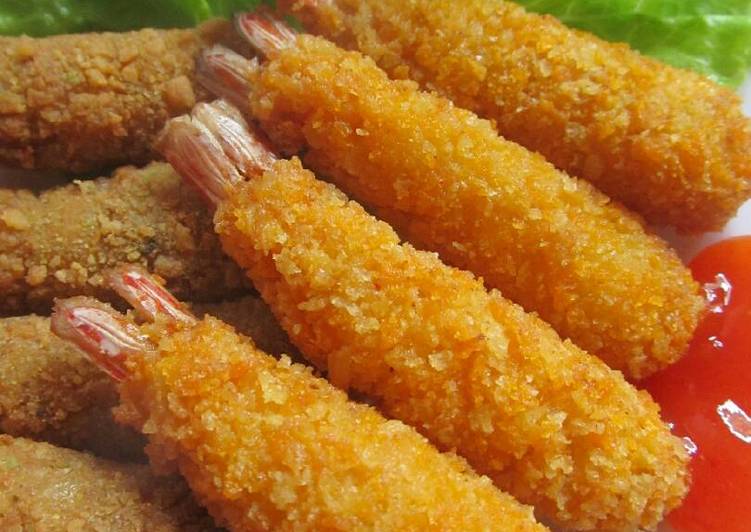 resep lengkap untuk Udang Goreng Tepung Roti/ Ebi Furai