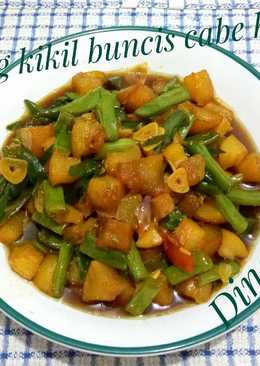 Oseng kikil buncis cabe hijau