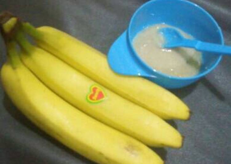 gambar untuk cara membuat MpAsi 6 month Day 1#puree pisang