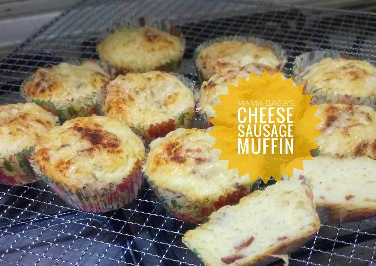 resep lengkap untuk Cheese Sausage Muffin