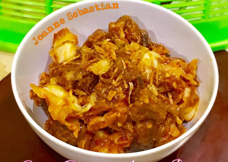 resep masakan Oseng Daging Asam Jontor (cepat&praktis) #kitaberbagi