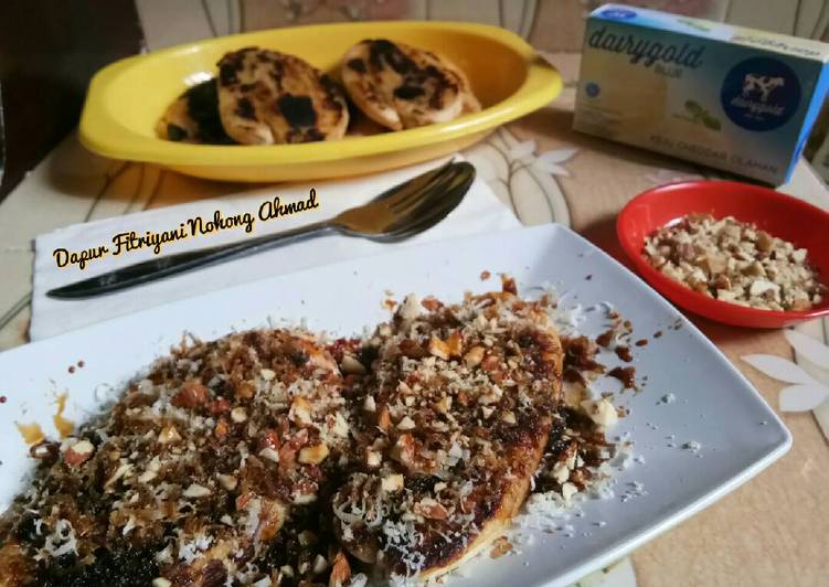 resep lengkap untuk Pisang Bakar Keju Almond ala Dapur Fitri