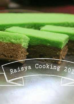 Cake Bolu Pandan Coklat (2 Telur)