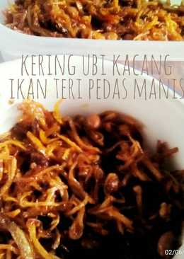 Kering ubi kacang ikan teri pedas manis