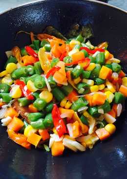 Tumis buncis,wortel dan jagung