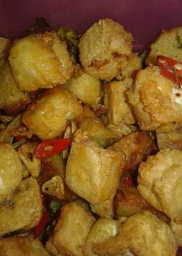 Tahu goreng Asin Pedas