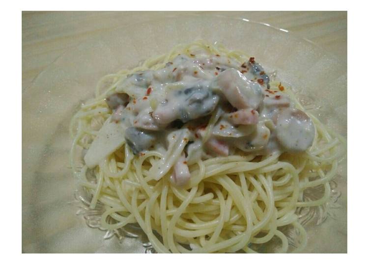 resep masakan Spaghetti/Pasta Carbonara