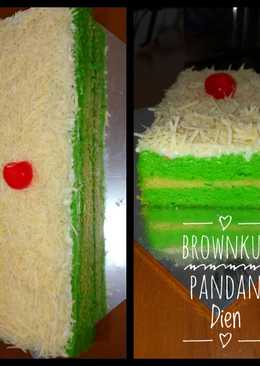 Brownies kukus pandan