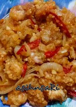 Udang Goreng Tepung Saus Asam Manis (tanpa MSG)