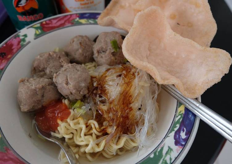 resep lengkap untuk Bakso Sapi Simple Ga Ribet