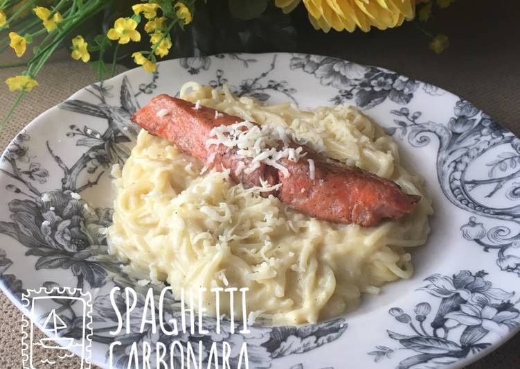 bahan dan cara membuat Spaghetti Carbonara Super Creamy ????