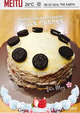 Oreo Cream Cheese Mille Crepes cake