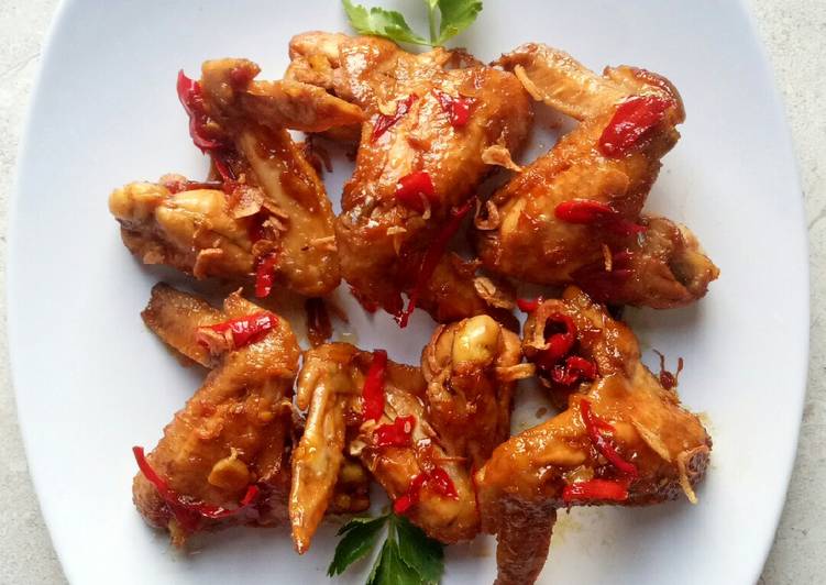 Resep Chicken Wings Soy Sauce (Ayam Kecap) Kiriman dari Dewi OKD