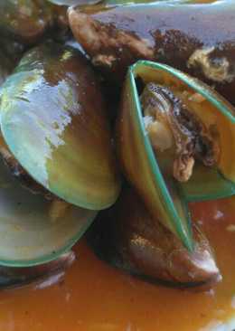 Kerang hijau saus padang