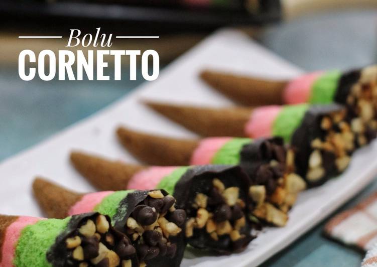 gambar untuk cara membuat Bolu Cornetto aka Es krim Kukus