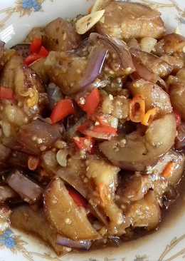 Tumis terong ungu saos tiram