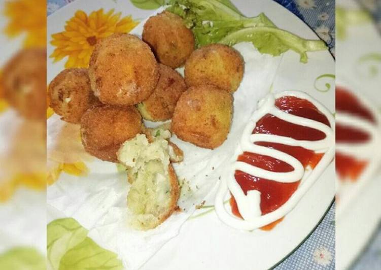 gambar untuk resep makanan Bola kentang keju (potato chesee ball)