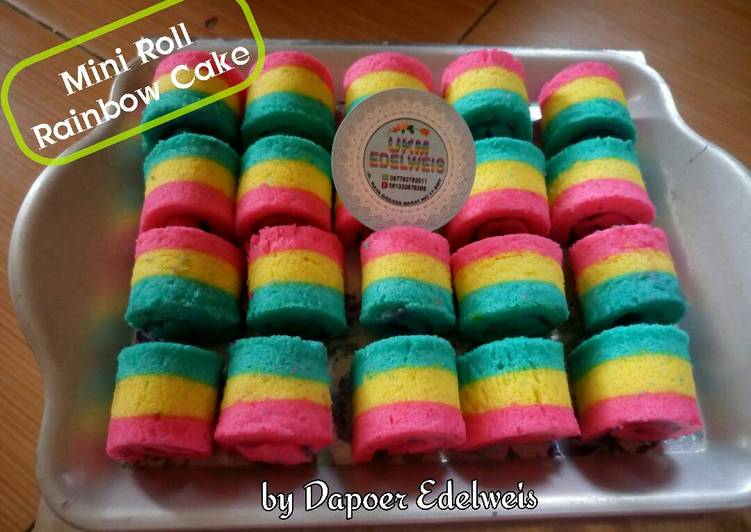 gambar untuk resep makanan Rainbow cake mini