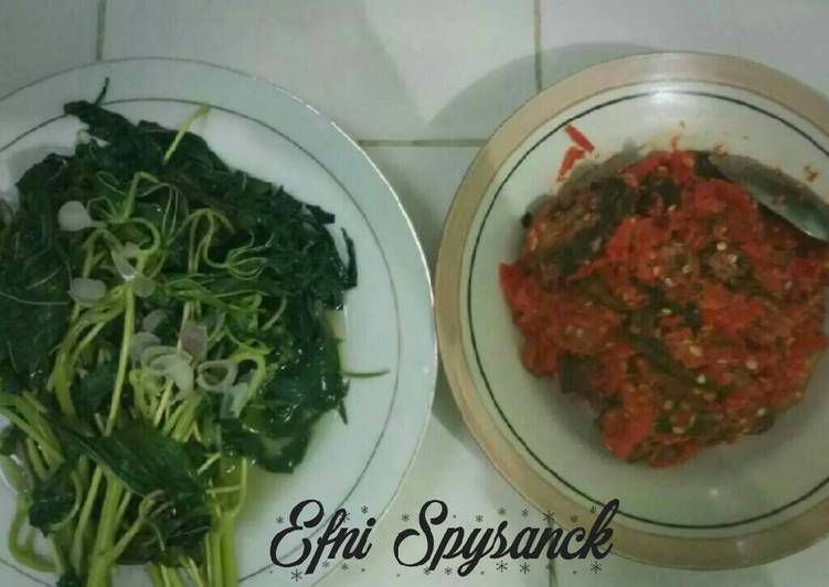 resep lengkap untuk Karabu baluik lalap sayur daun singkong