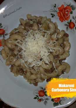 Makaroni Carbonara Simpel (resep asli Italia kyk gini ktanya,he)