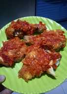 Ayam tepung penyet sambel matah