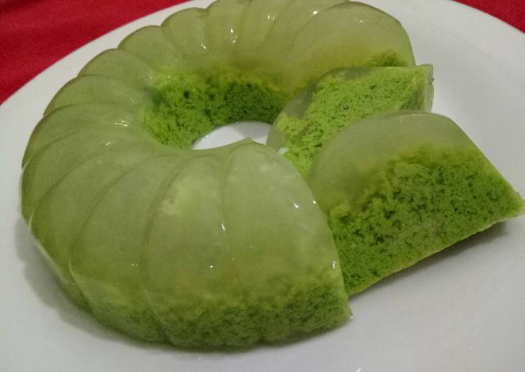 resep Pudding lumut pandan