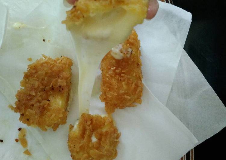 gambar untuk cara membuat Keju mozzarella STICK dengan chiki