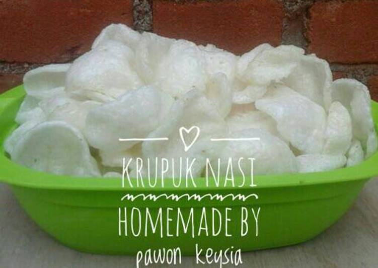 resep makanan Krupuk nasi homemade non msg