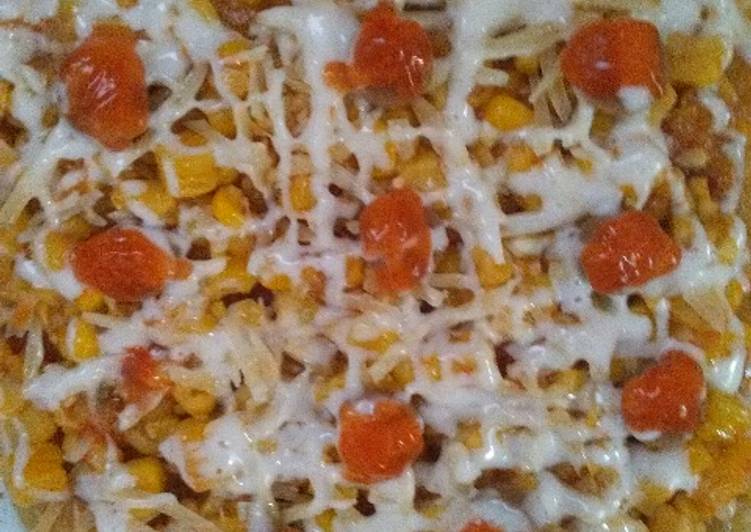 resep lengkap untuk Pizza jagung manis sosis keju