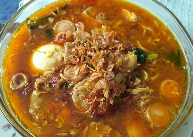 resep makanan Mie tektek pedas