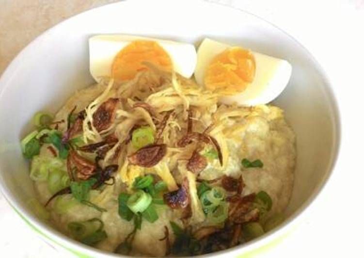 gambar untuk cara membuat Bubur Ayam Oatmeal (super easy & quick)