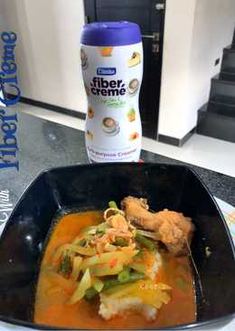 Ketupat sayur betawi with fiber creme #kamisbaru