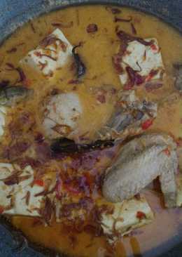 Opor ayam pedes campur tahu