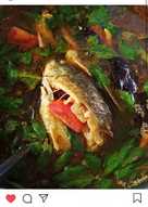 Pindang ikan mas masak kemangi