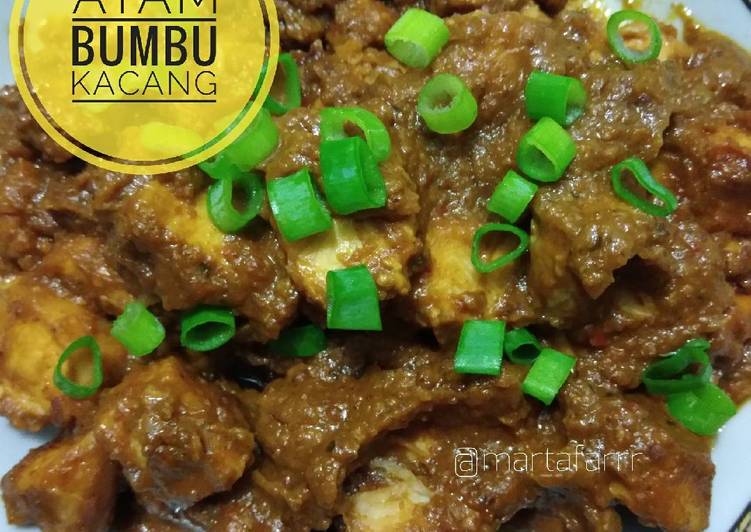 bahan dan cara membuat Ayam bumbu kacang