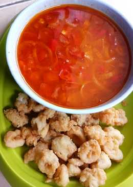 Cumi gortep kuah asam manis (ala anak kosan)