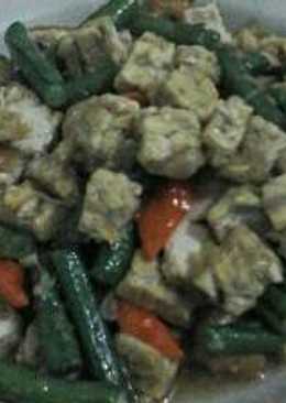 Tumis tahu tempe kacang panjang simpel