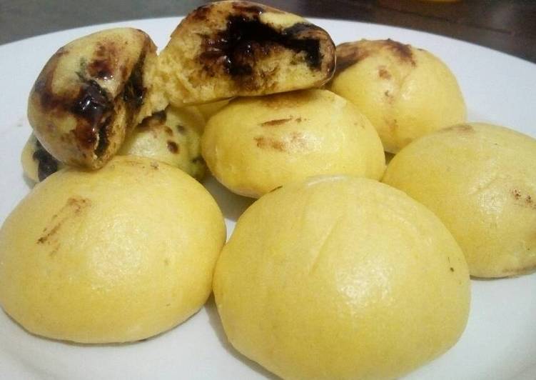 gambar untuk cara membuat Bapau Labu Kuning (Pumkin Pao)