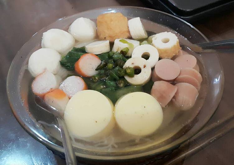 bahan dan cara membuat Sup suki (steamboat)